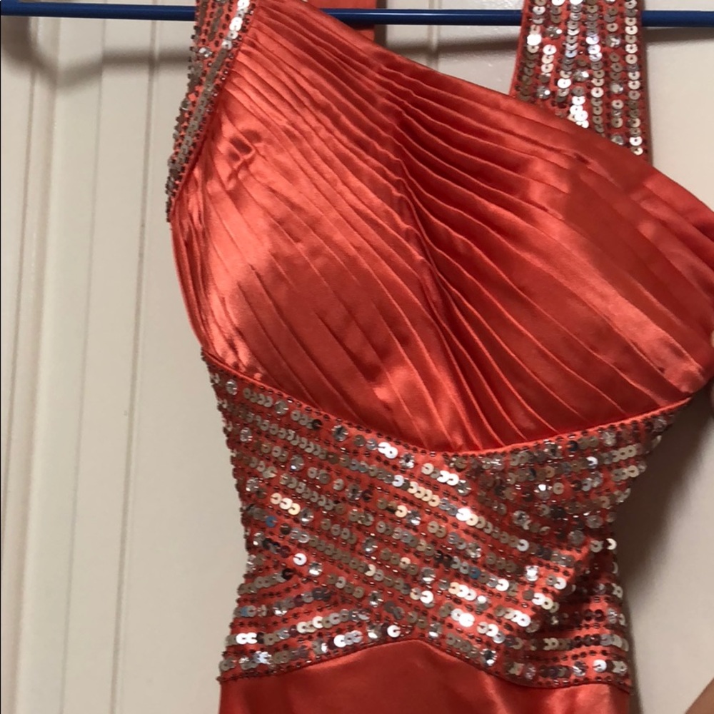 Beautiful peach gown! Be Prom Ready!